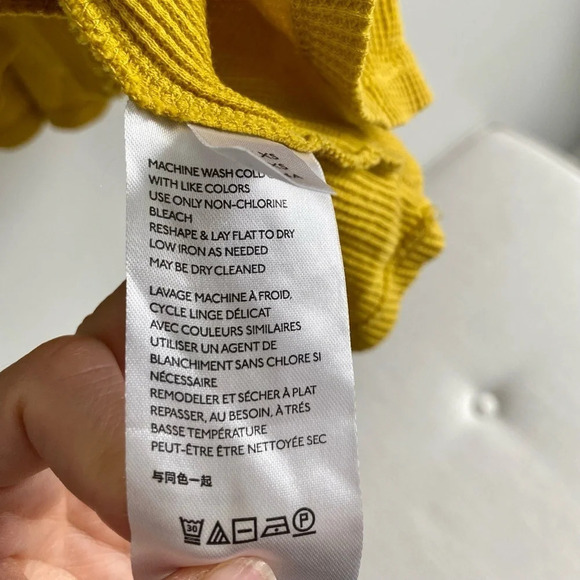 Maeve Anthropologie Waffle Knit Longsleeve Scoop neck Top Size XS - Picture 6 of 9